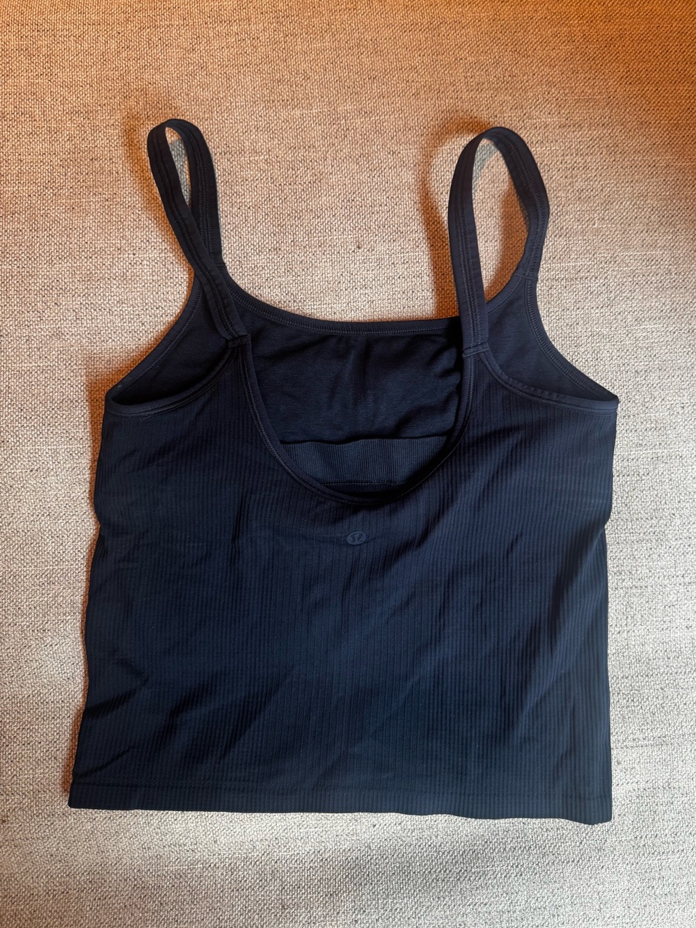 lululemon athletica ebb to street scoop neck  in true navy